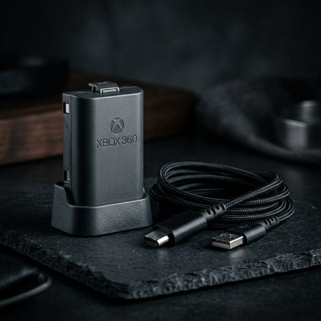 Kit 1 Bateria Controle Xbox 360 + Cabo 1.4m